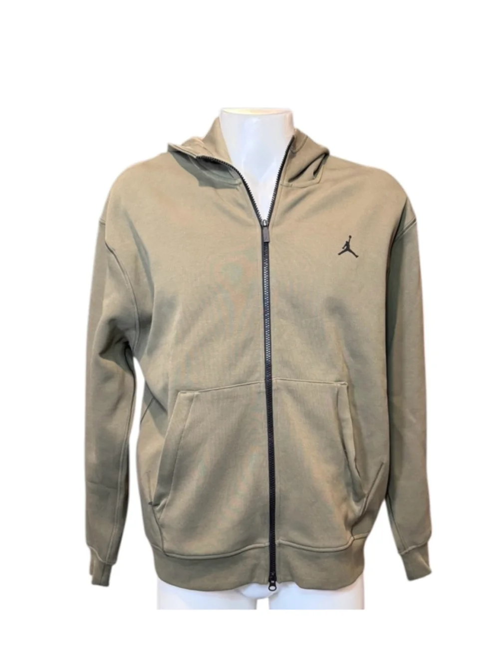 Men's Jordan Olive Green Full Zip Hoodie Size S